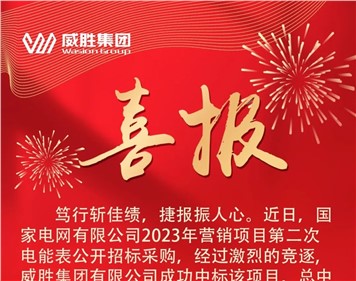 喜报 | 威胜集团中标国家电网招标项目，，，总中标金额近3.2亿元